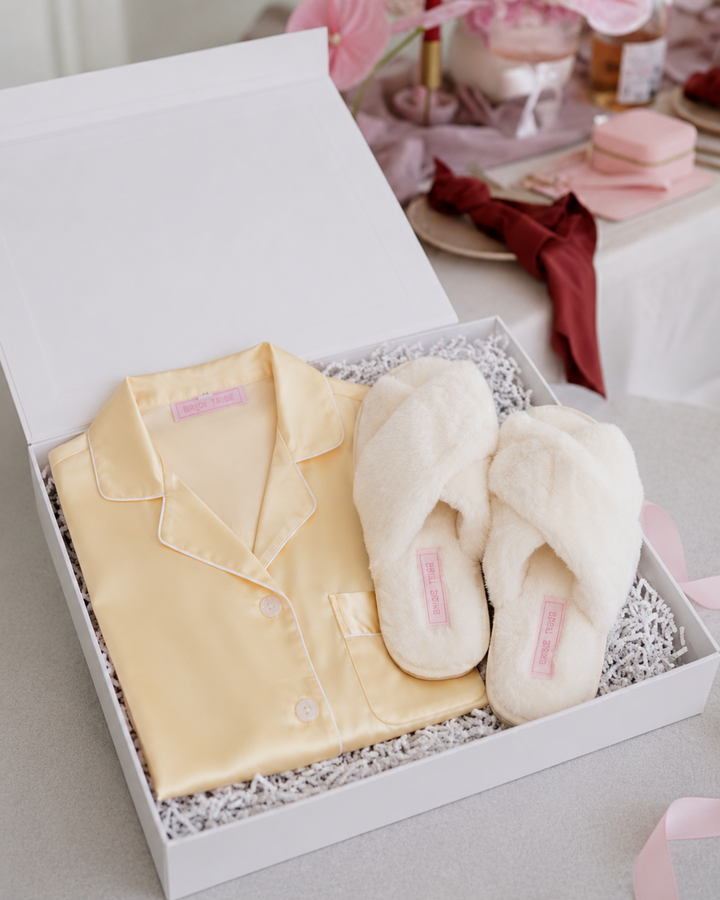 Classic Pjs + Slippers + Gift Box Bundle