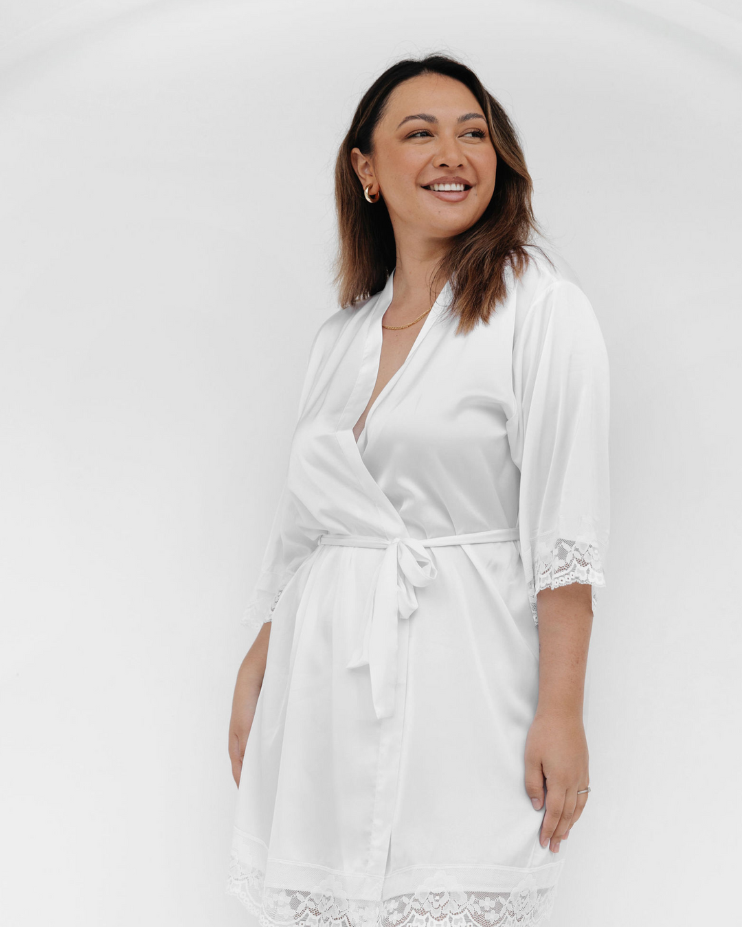 Love Lace Satin Robe