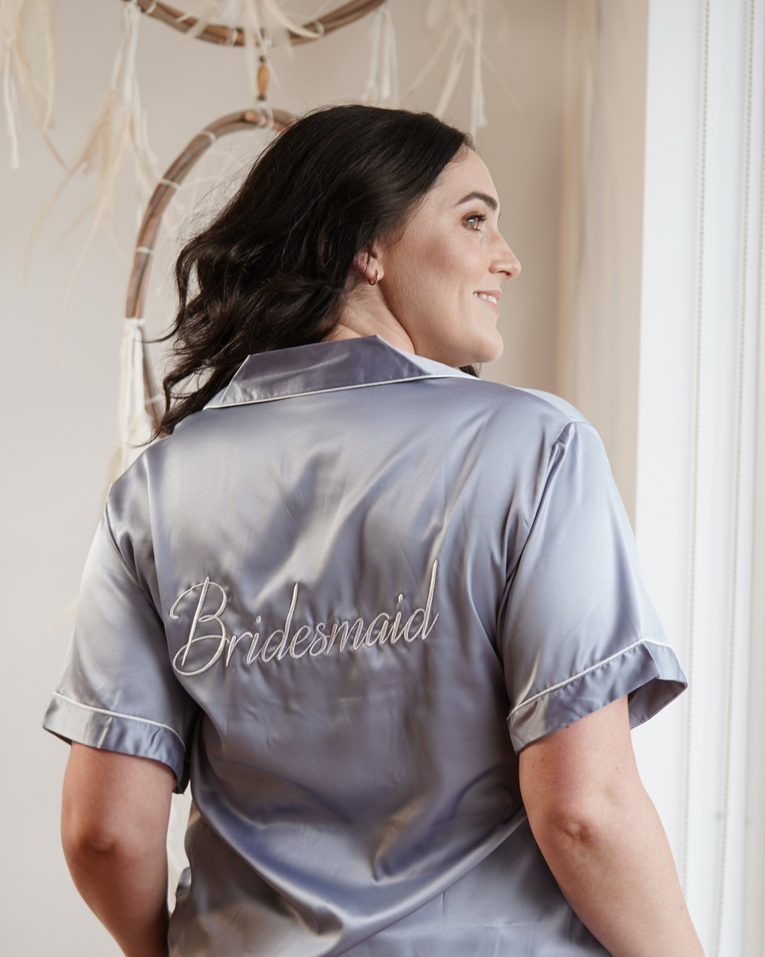 Bridesmaid Pyjamas - Dusty Blue