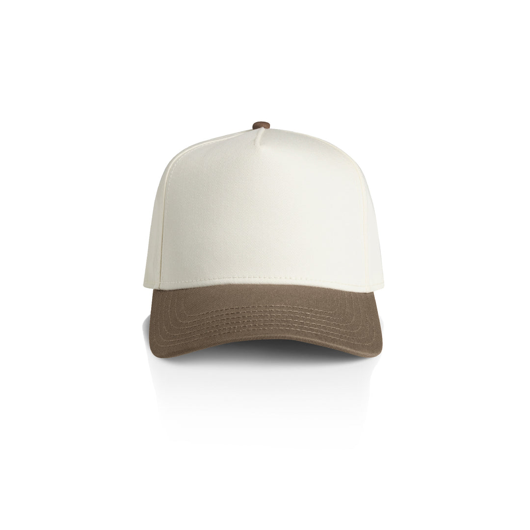 Personalised embroidered two tone hens party cap in Natural and Chocolate