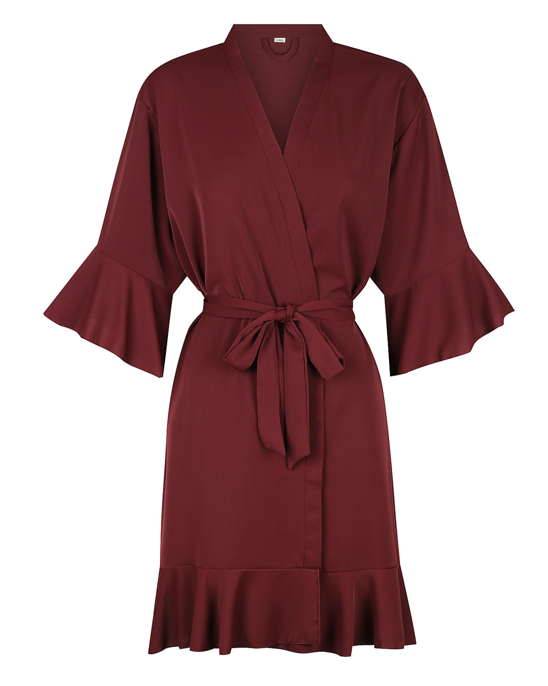 Ruffle Robe - Wine