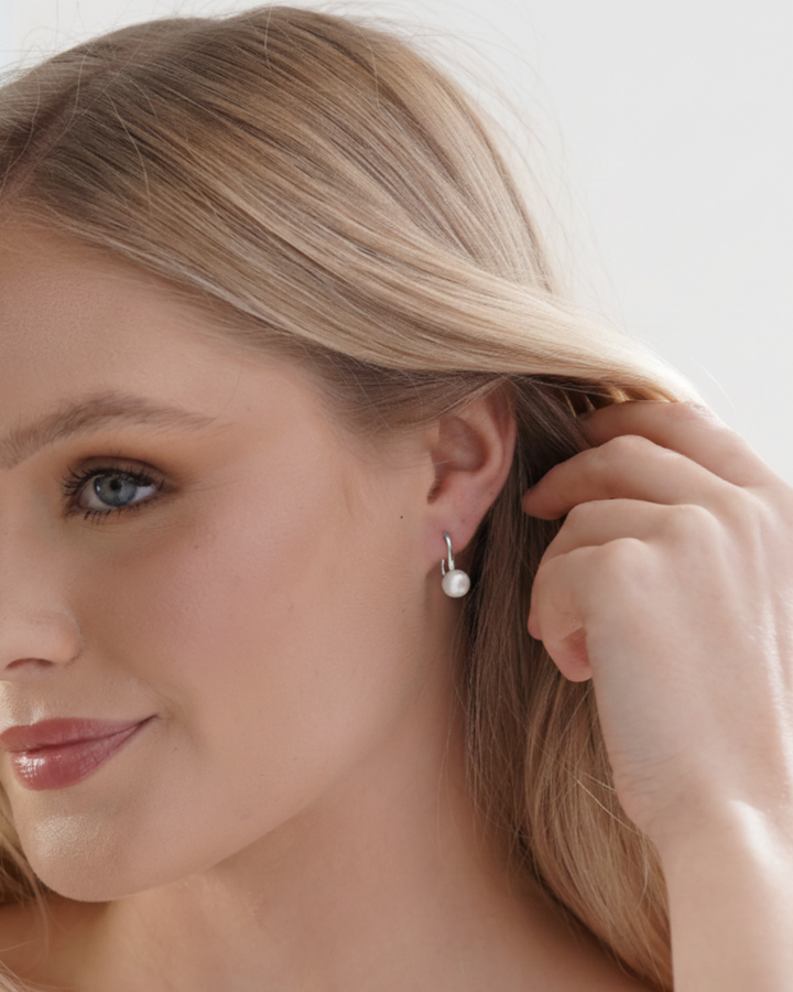 Sasha Pearl Earrings - Silver