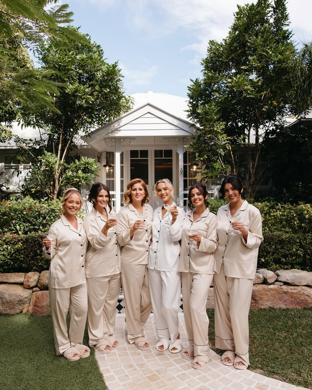 Winter Bridesmaid Pyjamas- Champagne