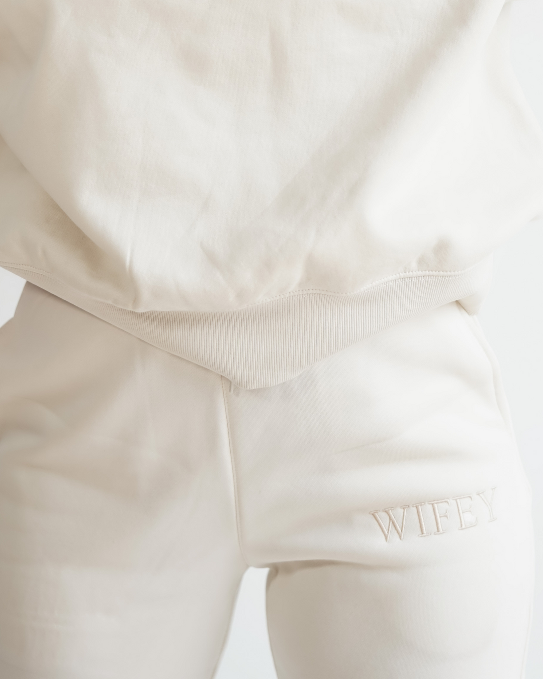 Wifey Crew and Pants Set - ECRU