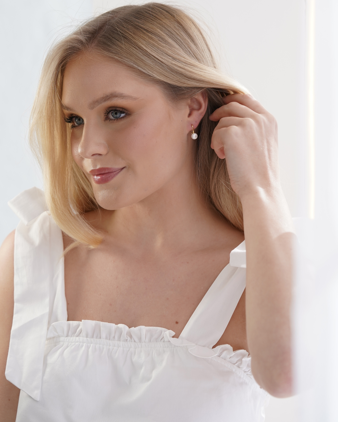 Sasha Pearl Earrings - Gold