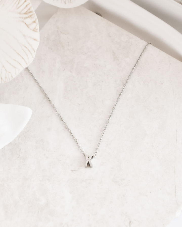 Initial Pendant Necklace - Silver