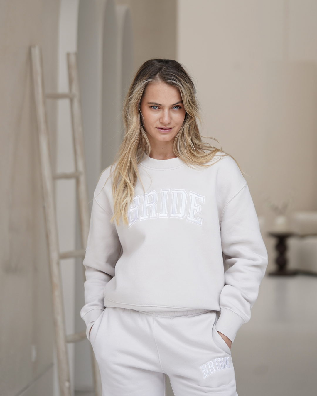 Bride Varsity Jumper - Bone