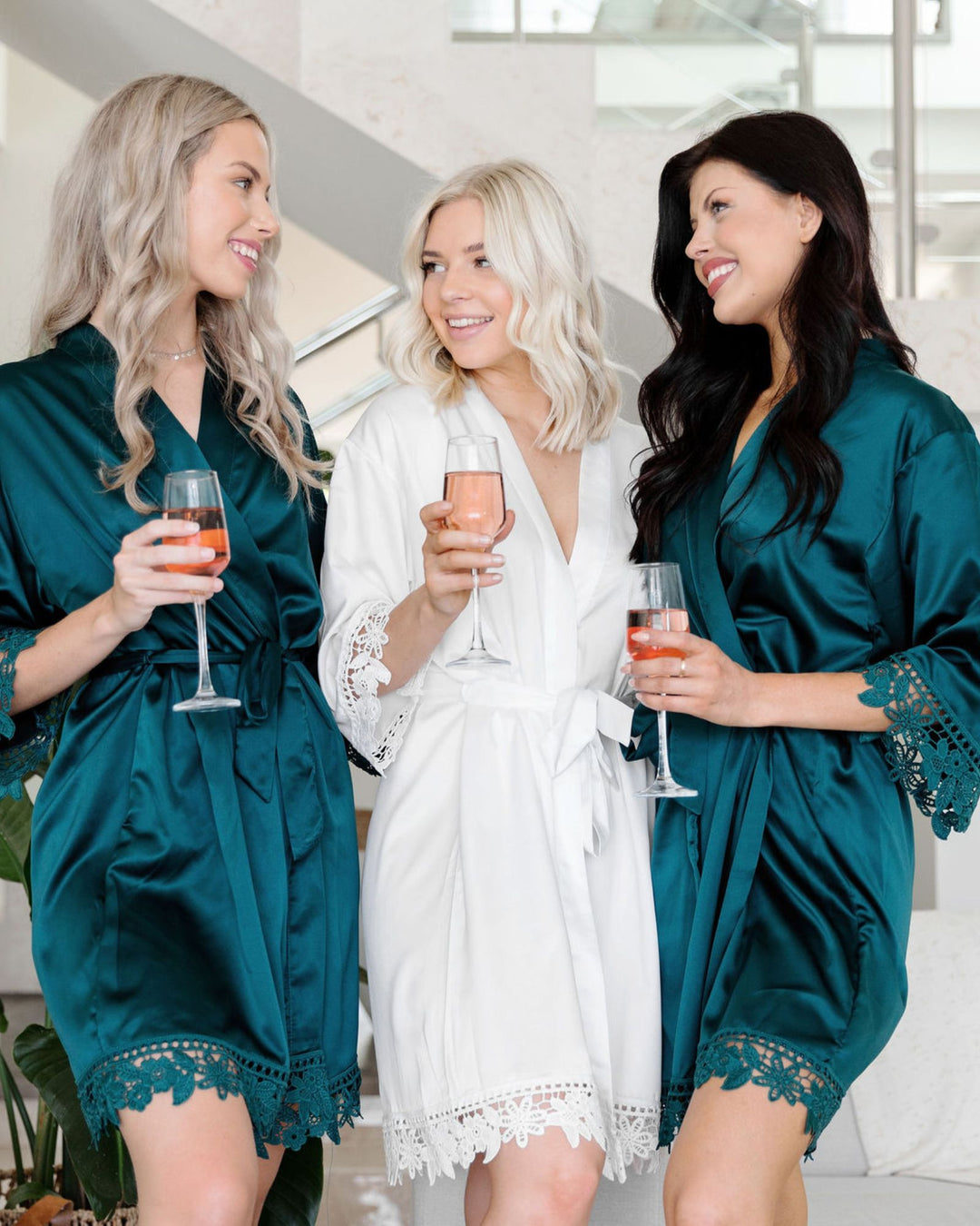 Rosie Lace Robe - Emerald
