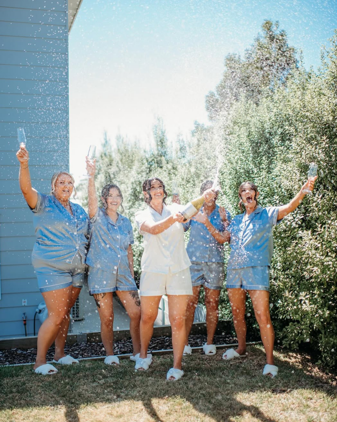 Bridesmaid Pyjamas - Dusty Blue