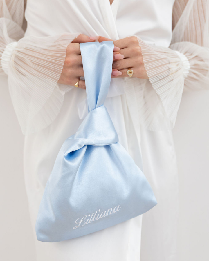 The Satin Knot Clutch