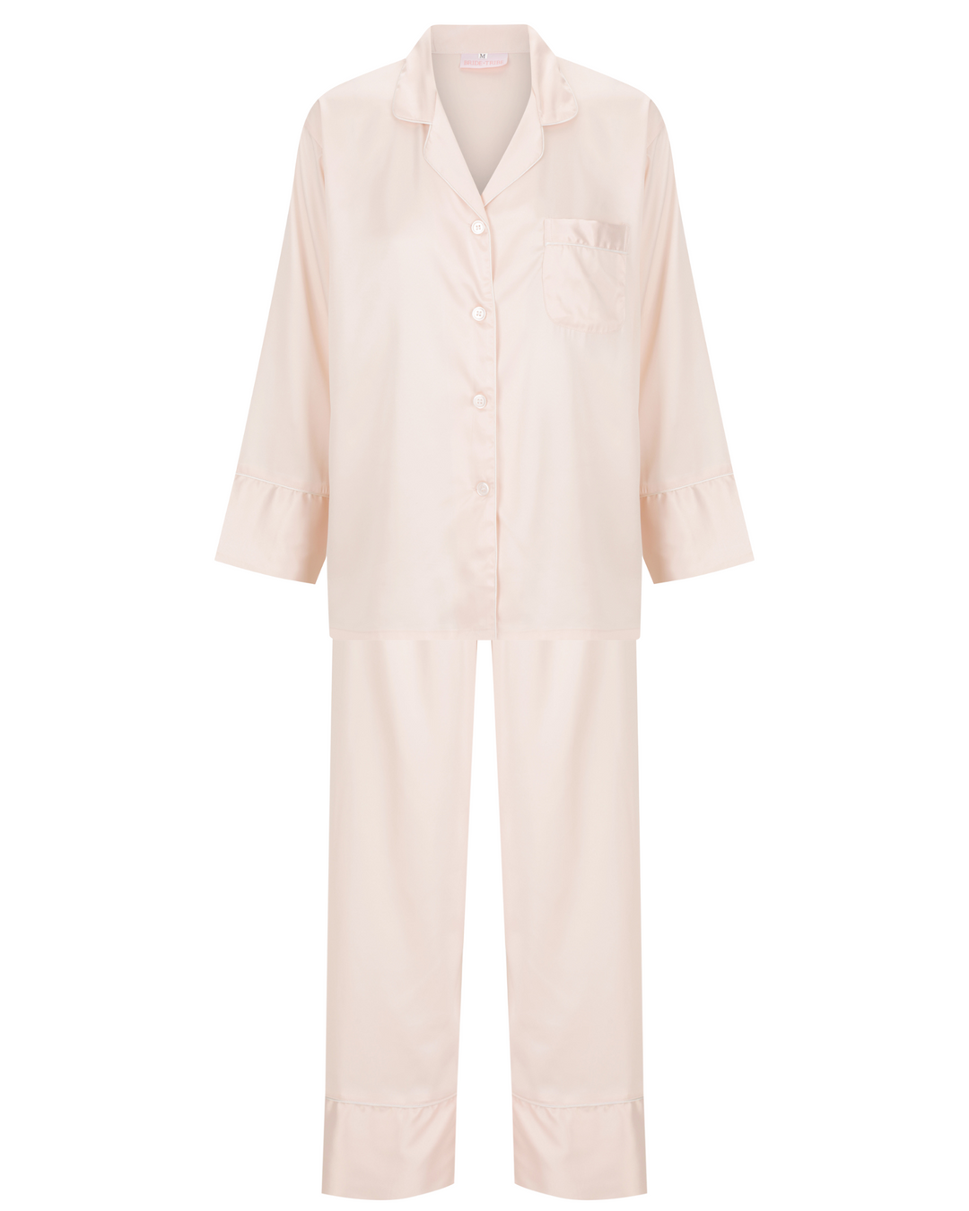 Winter Bridesmaid Pyjamas- Blush/ White Trim