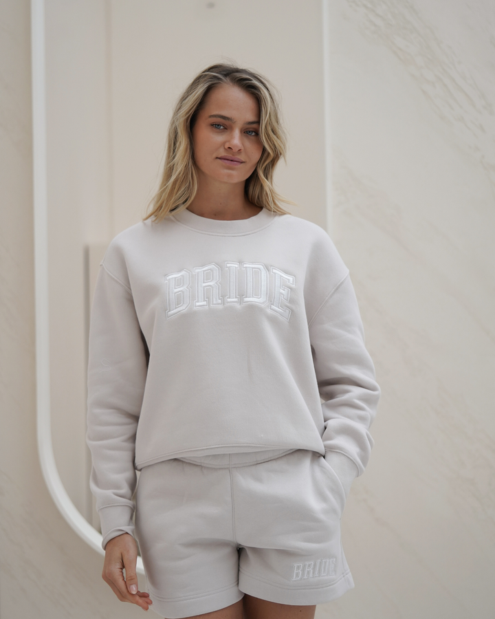 Bride Varsity Shorts - Bone