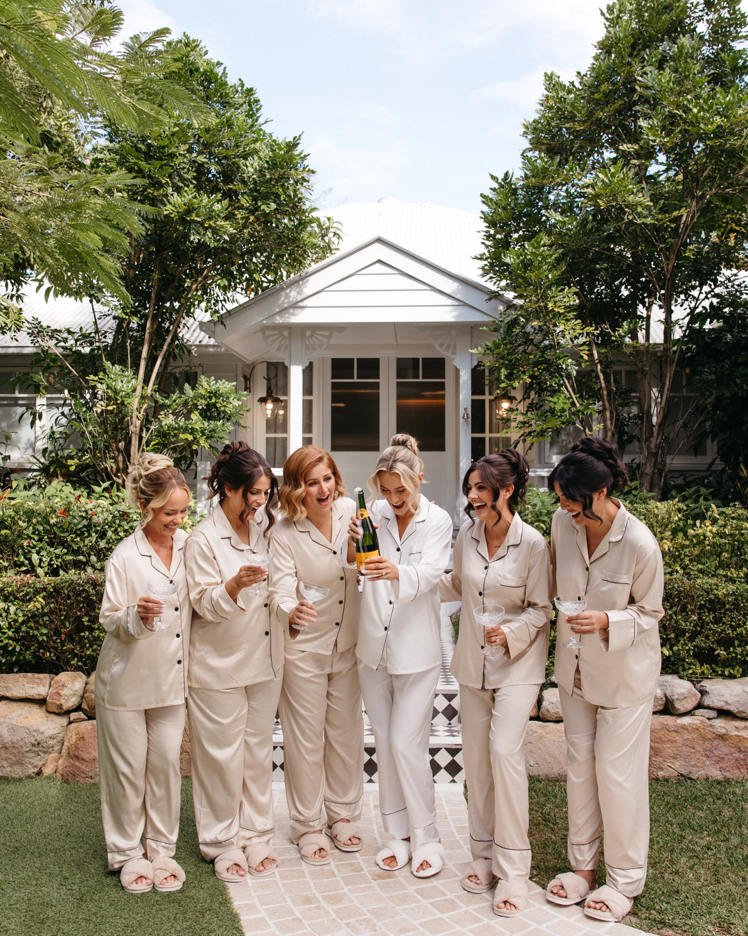 Winter Bridesmaid Pyjamas- Champagne