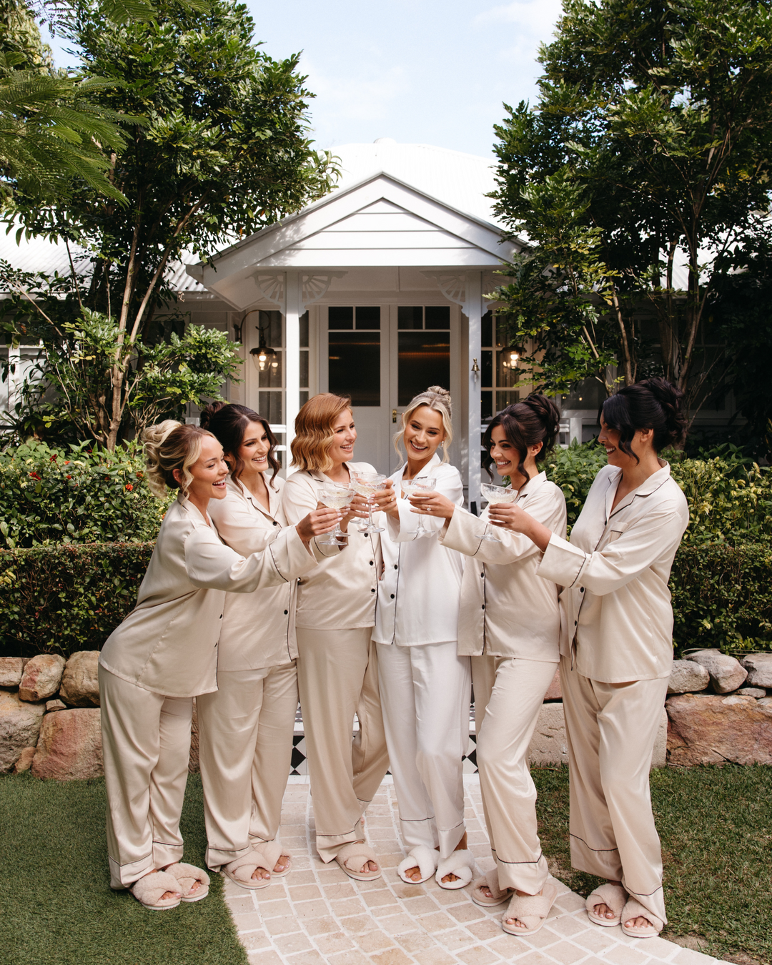 Winter Bridesmaid Pyjamas- Champagne