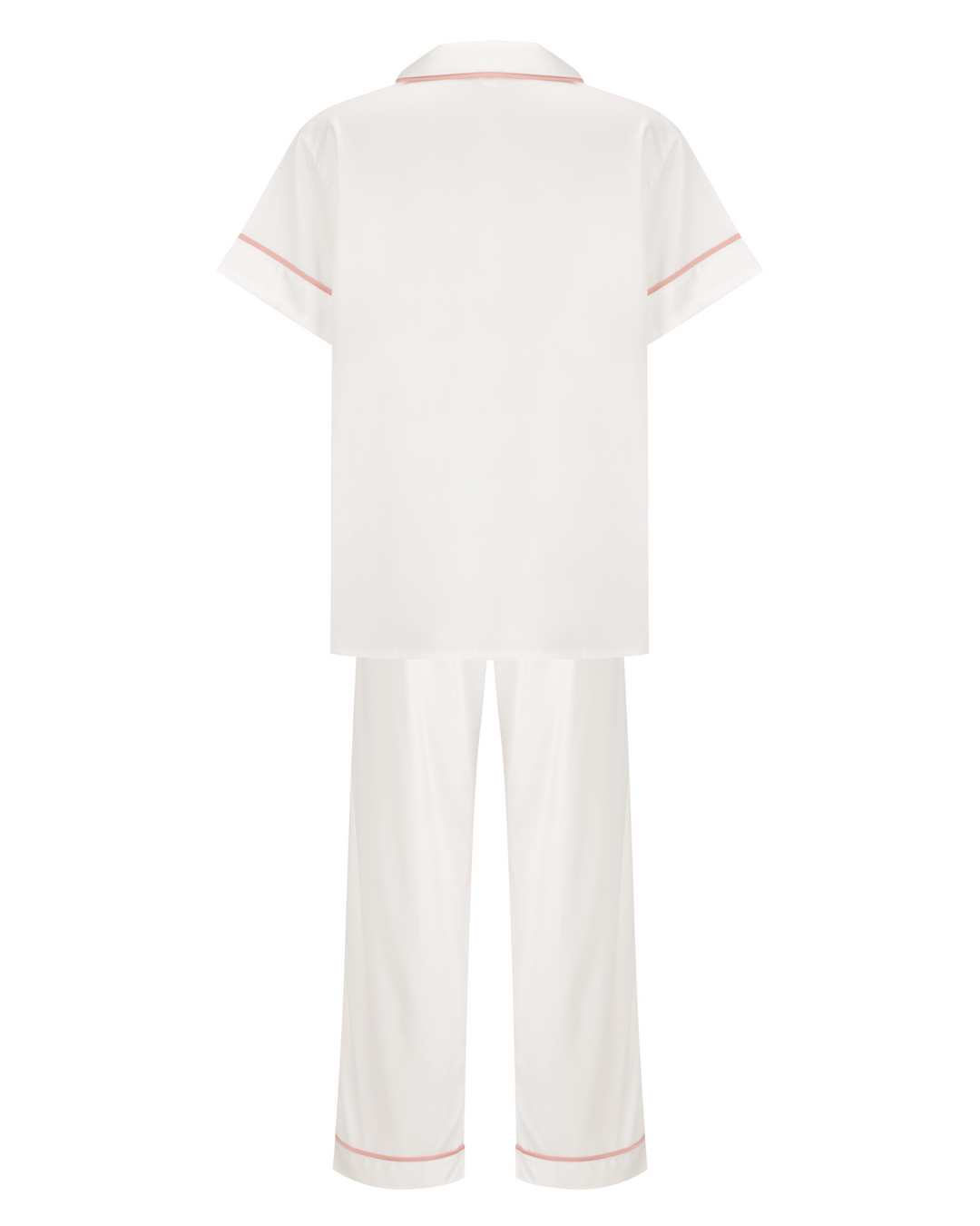 Ava Pyjamas- White /Rose Trim