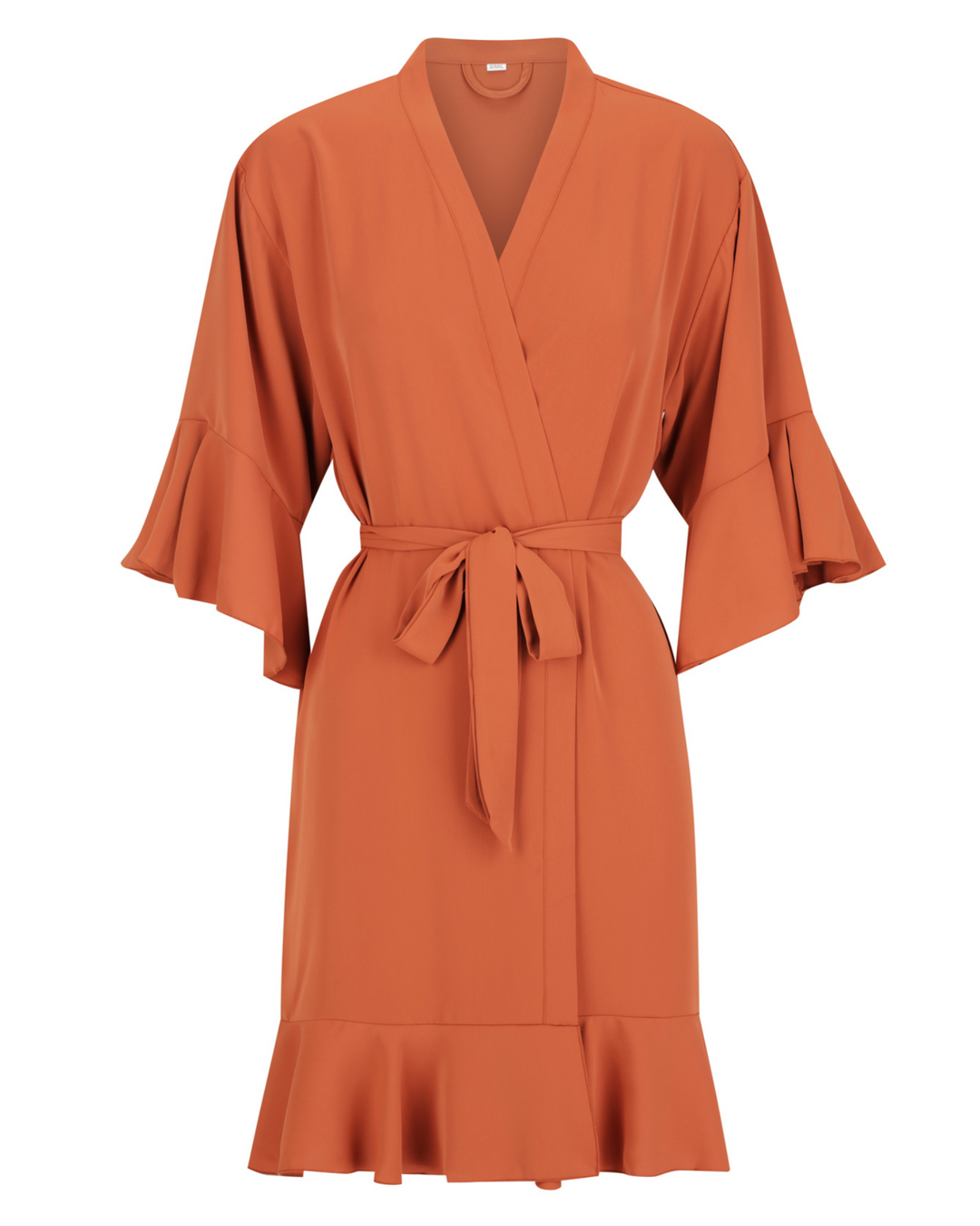 Ruffle Robe - Rust