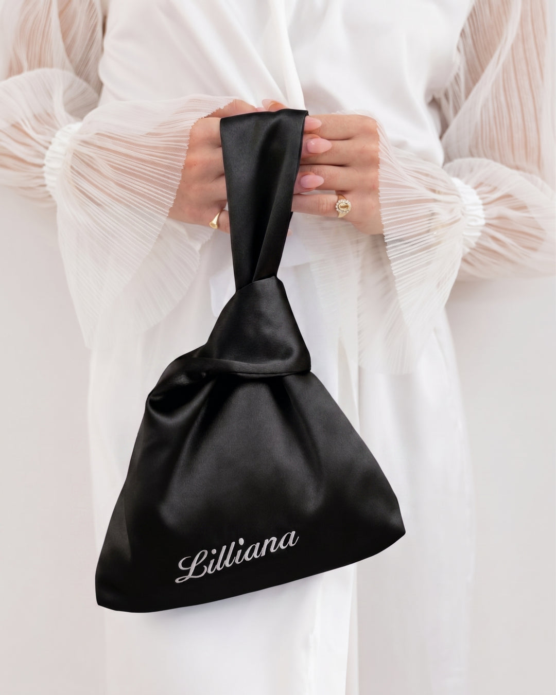 The Satin Knot Clutch