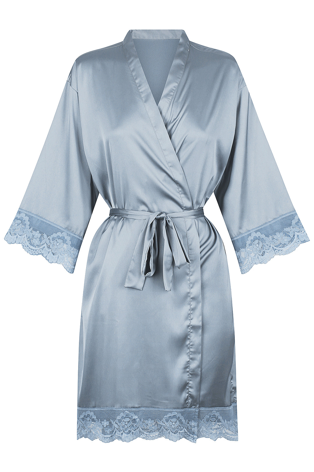 Love Lace Robe - Dusty Blue