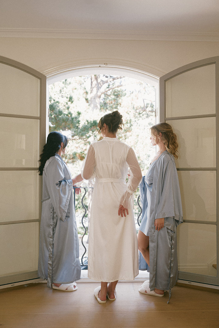 Gracie Pleated Bridal Robe