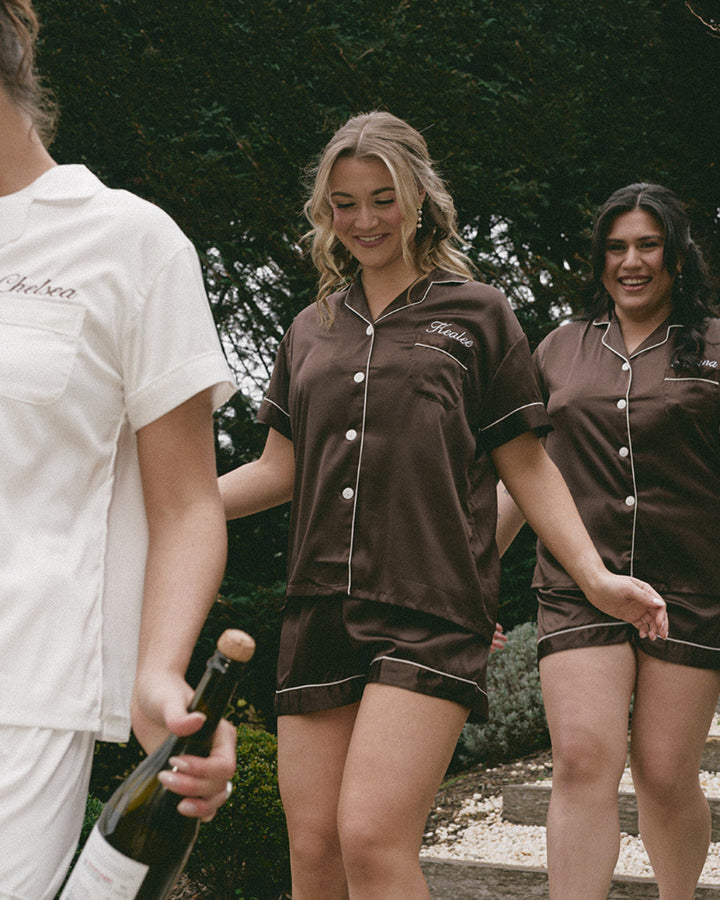 Bride and Bridesmaid Personalised Pyjamas