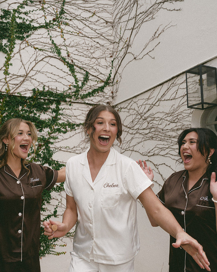 Bride and Bridesmaid Personalised Pyjamas