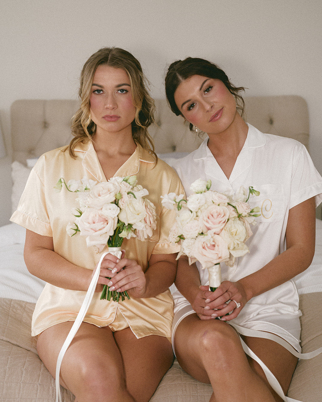 Bride and Bridesmaid Personalised Pyjamas