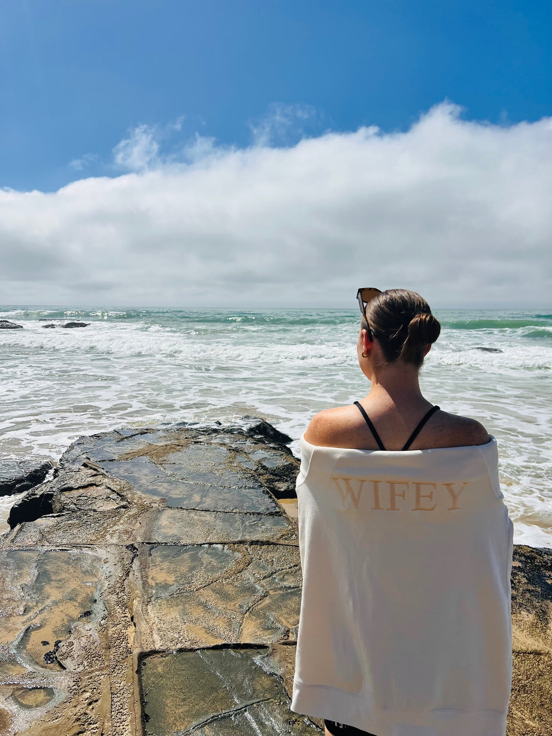 Wifey Loungewear Crew - WHITE