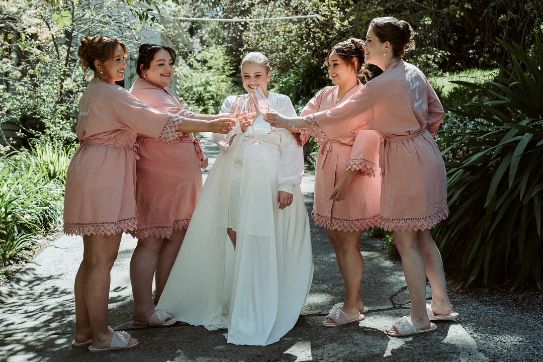 Love Lace Robe - Dusty Blue