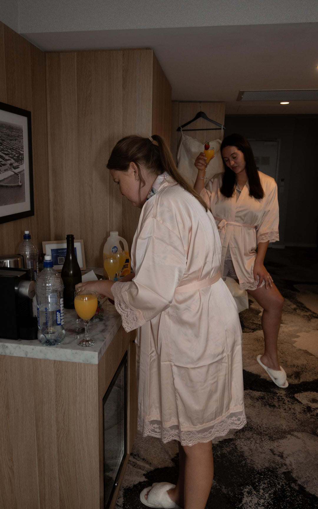 Love Lace Robe - Dusty Blue