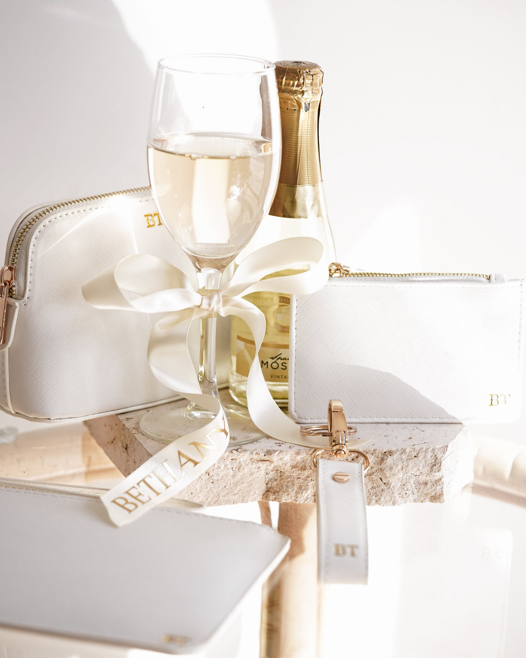 Wine Glass with Personalised Ribbon