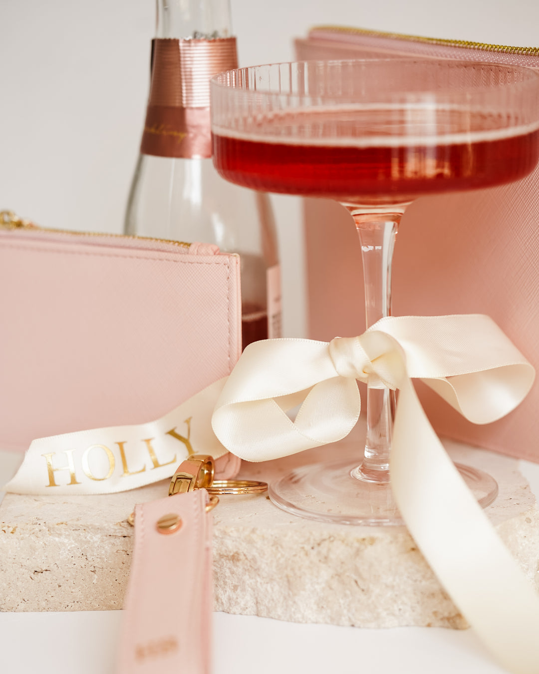 Coupe Glass with Personalised Ribbon