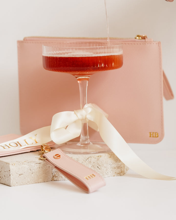 Coupe Glass with Personalised Ribbon
