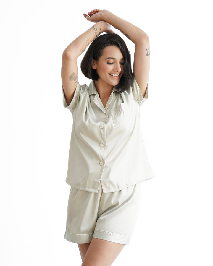BRIDESMAID PYJAMAS IN LIGHT SAGE