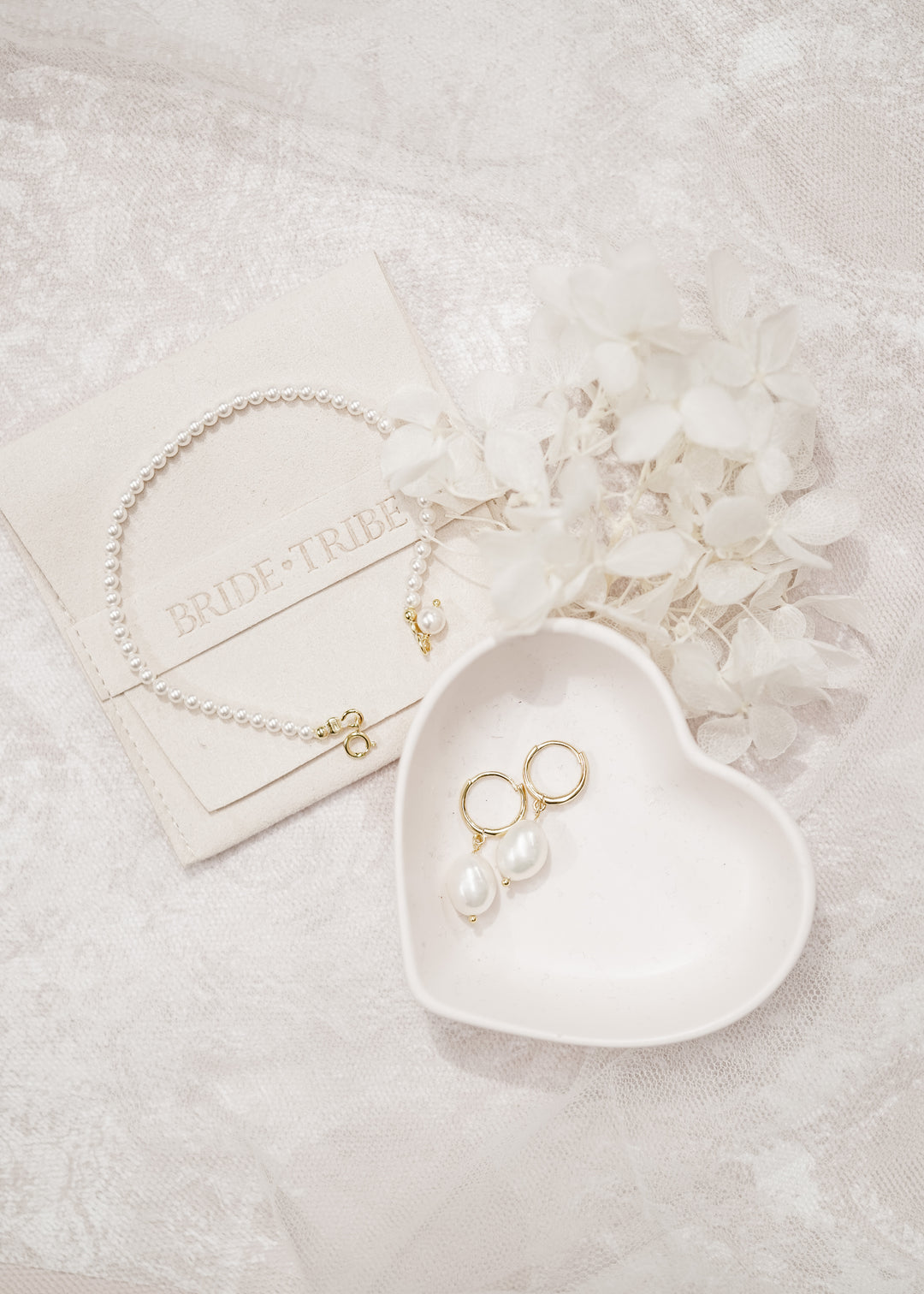 Gold Charlotte Baroque Pearl Earrings