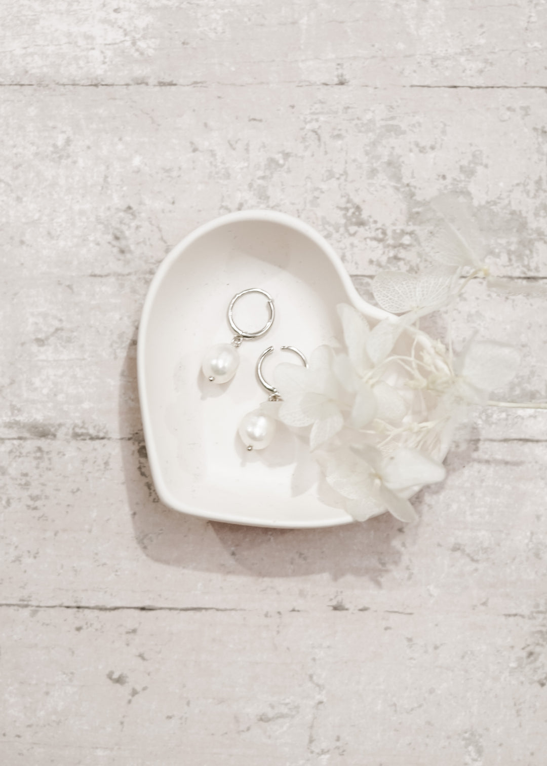 Silver Charlotte Baroque Pearl Earrings