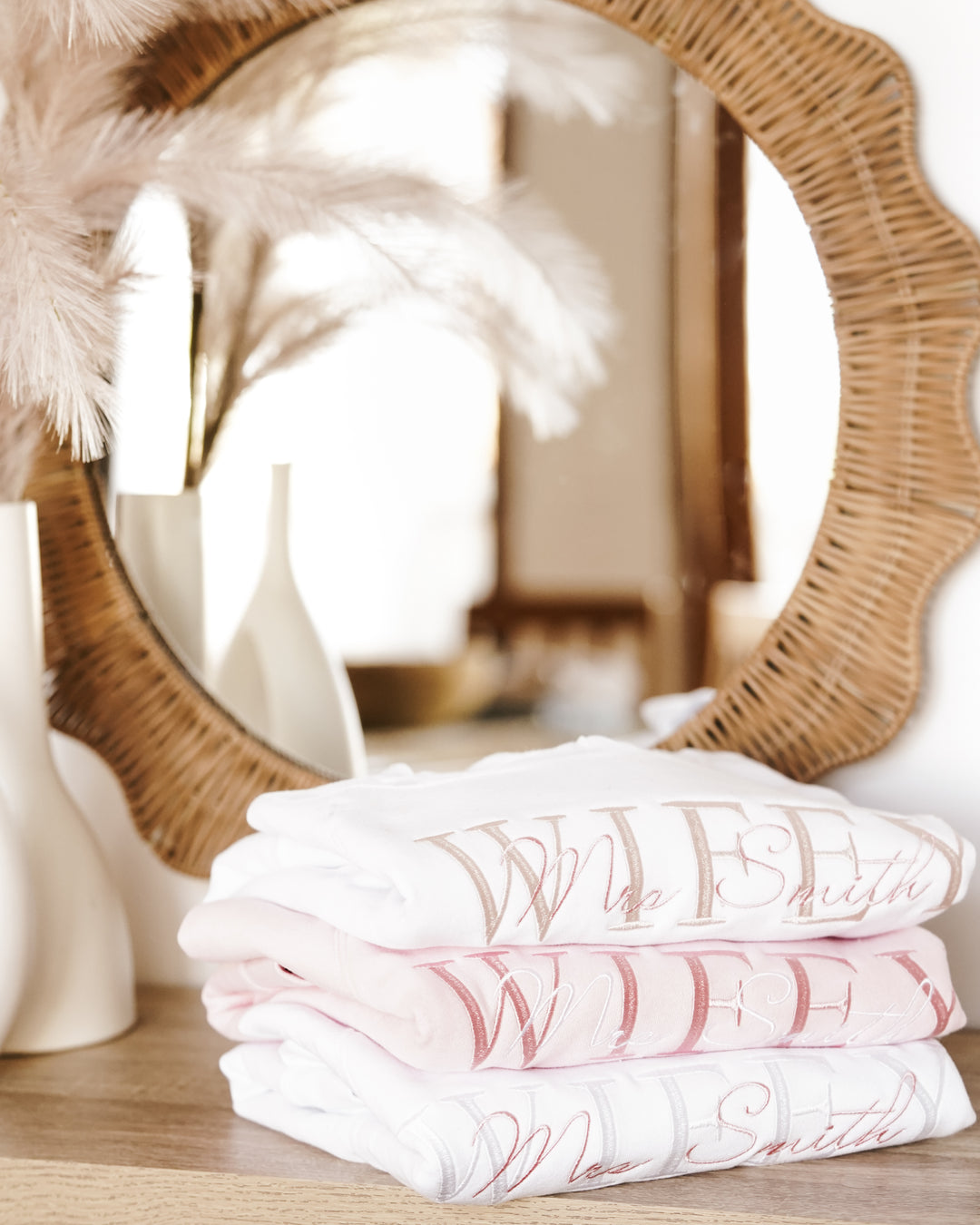 Personalised Wifey Embroidered T-Shirt