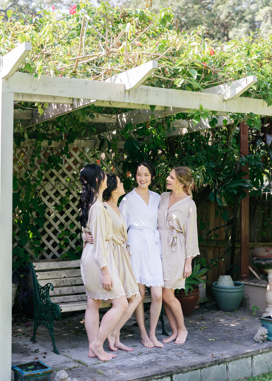 Love Lace Robe - Dusty Blue