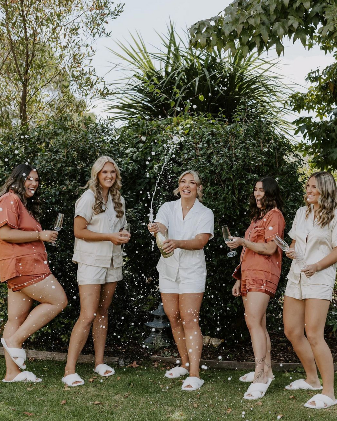 Bridesmaid Pyjamas -White/White Trim