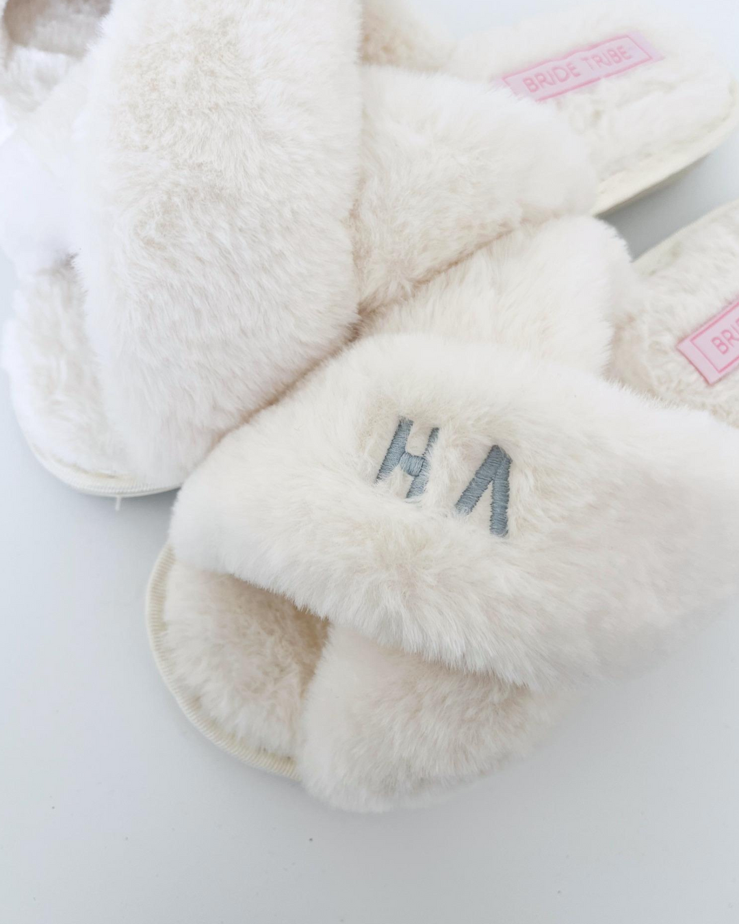 Bride and Bridesmaid Fluffy Slippers