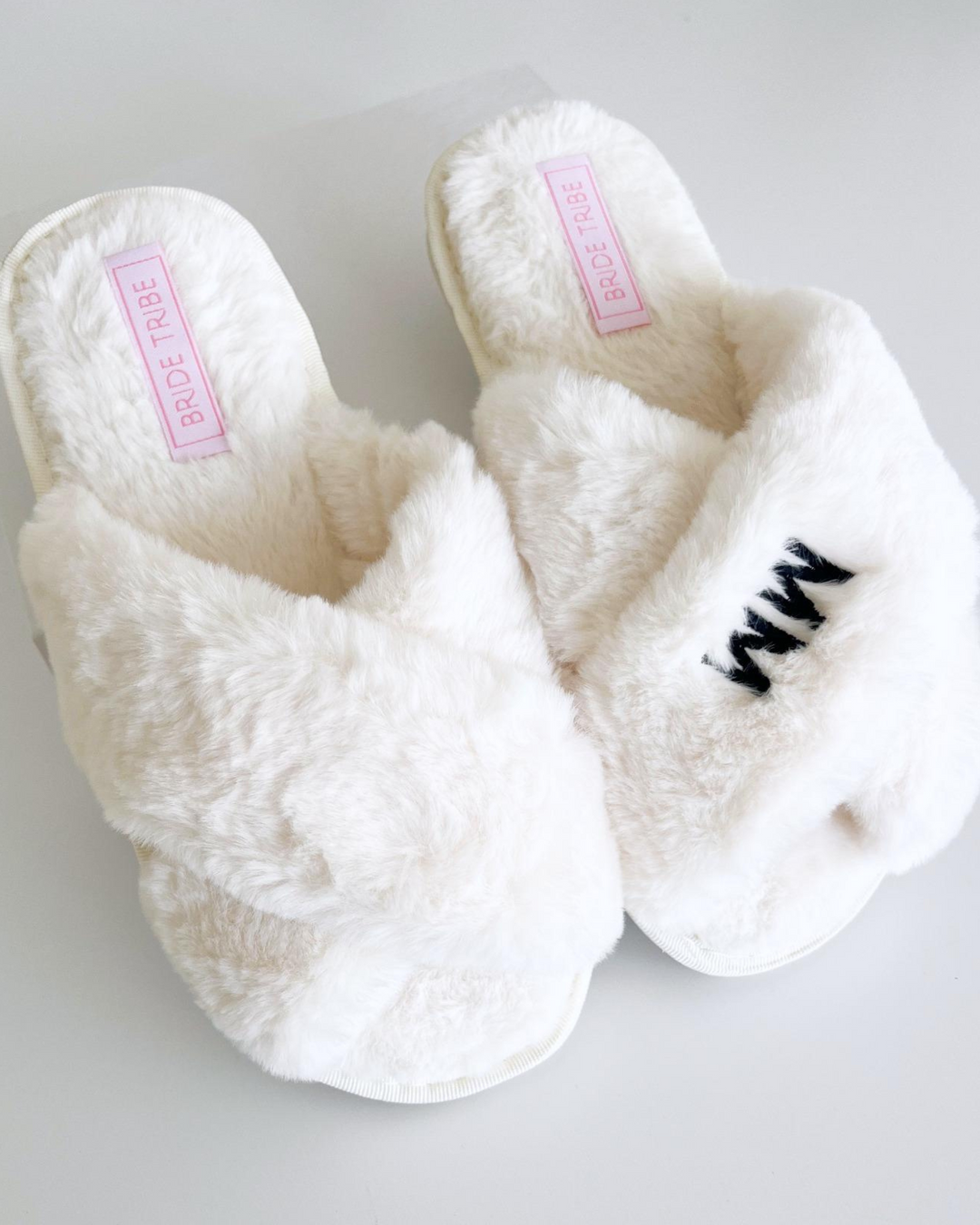 Bride and Bridesmaid Fluffy Slippers