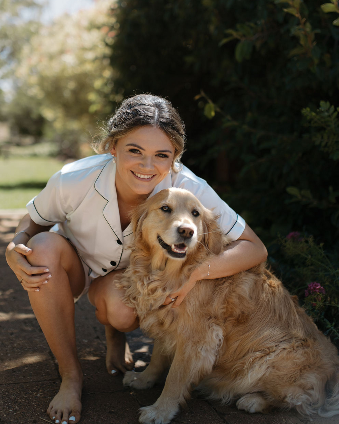 Bridesmaid Pyjamas - White/Black Trim
