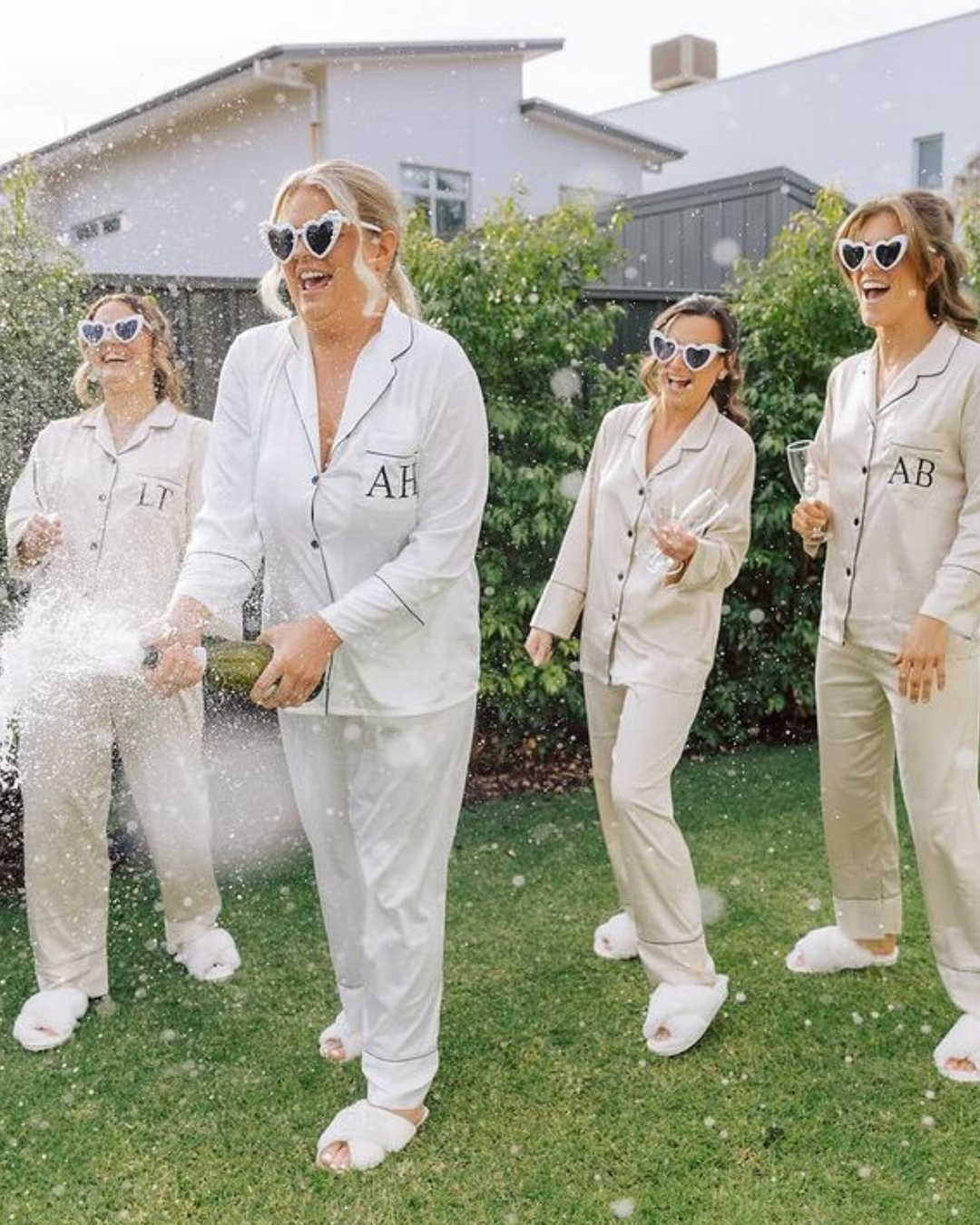 Winter Bridesmaid Pyjamas- Champagne