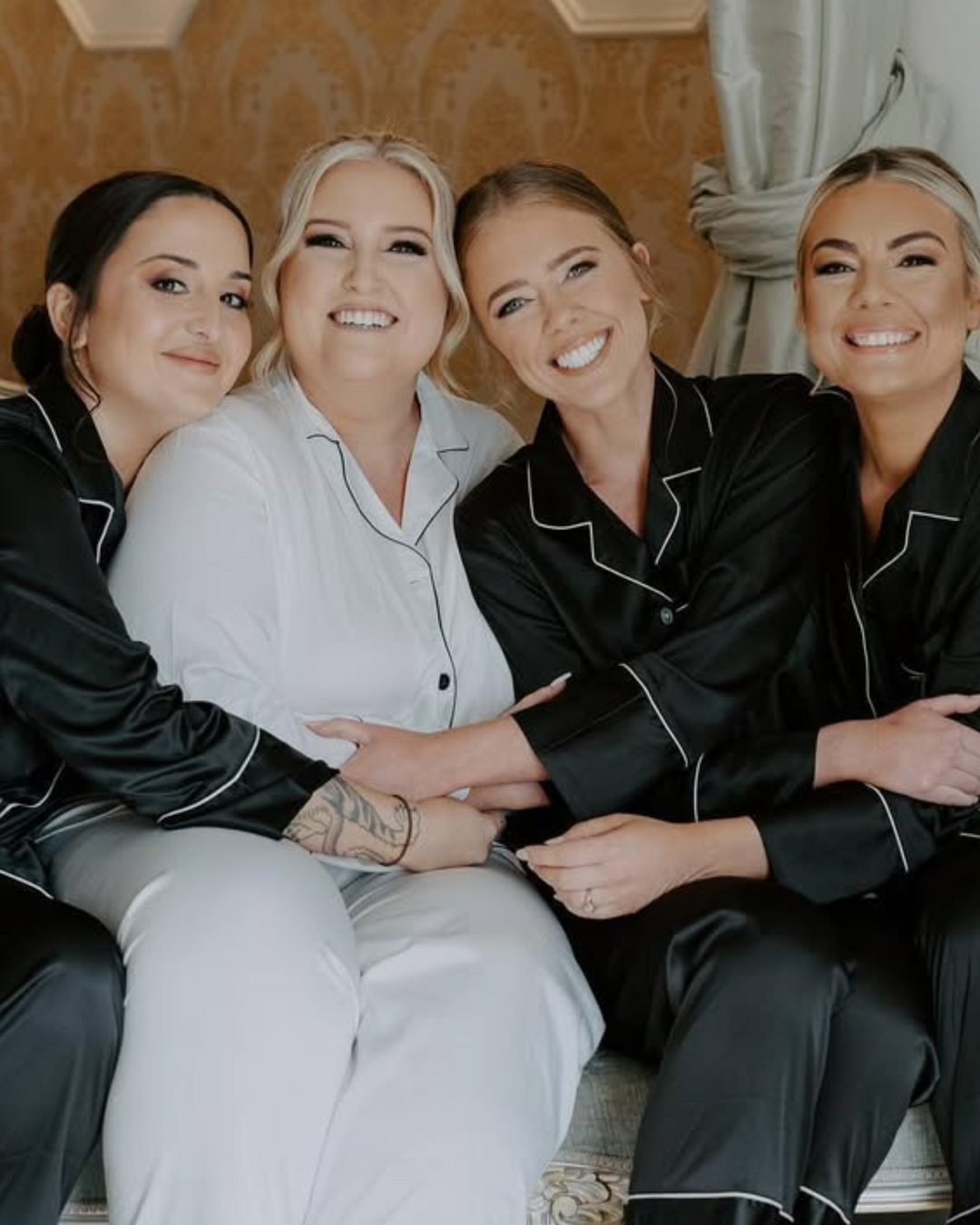 Winter Bridesmaid Pyjamas- Black