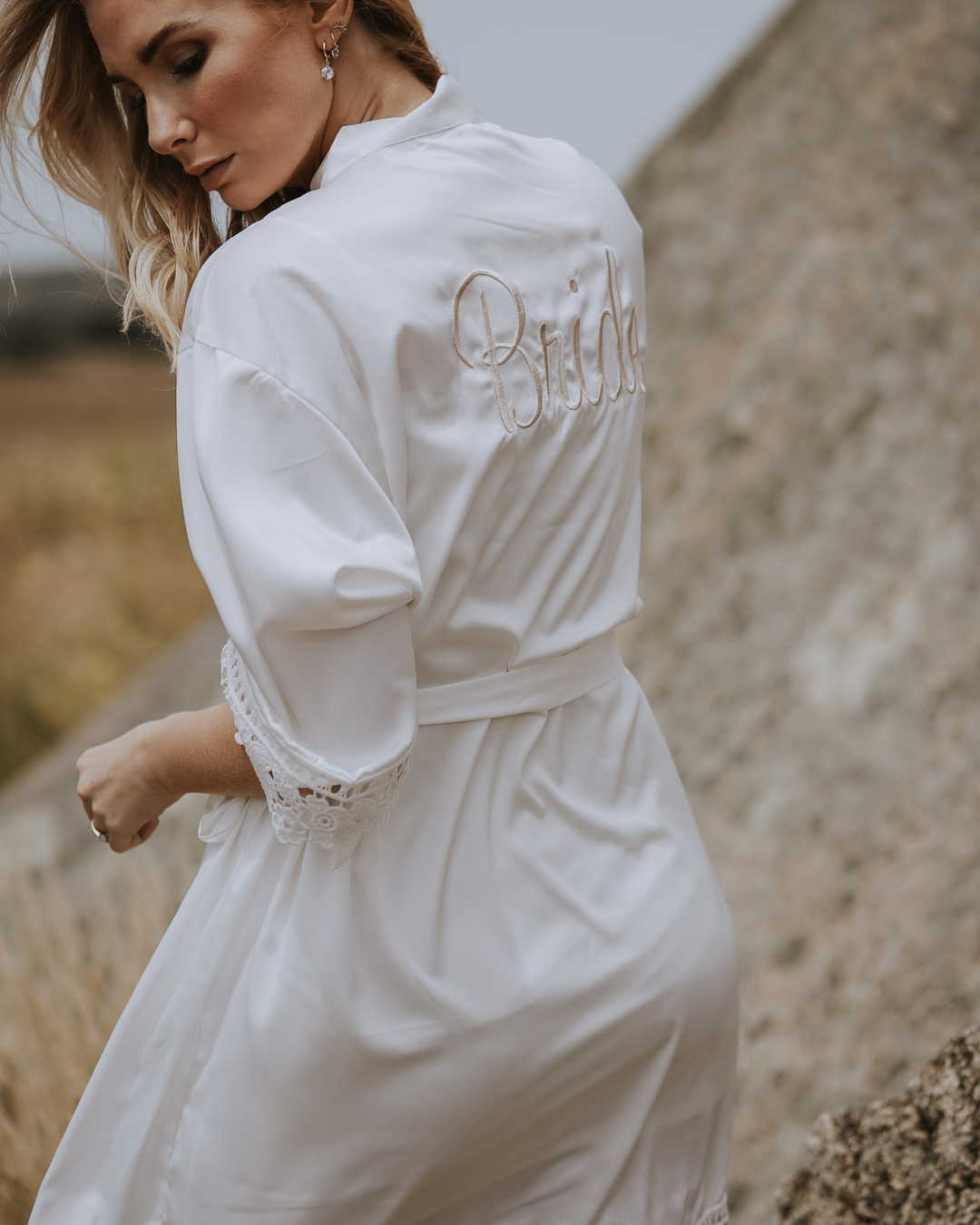 Love Lace Satin Robe