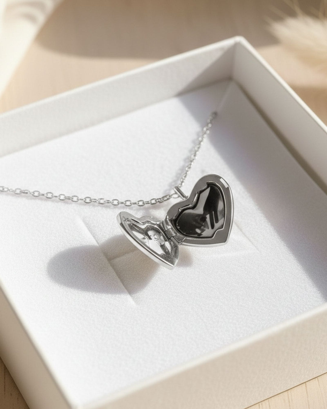 Endless Love Heart Photo Locket - SILVER
