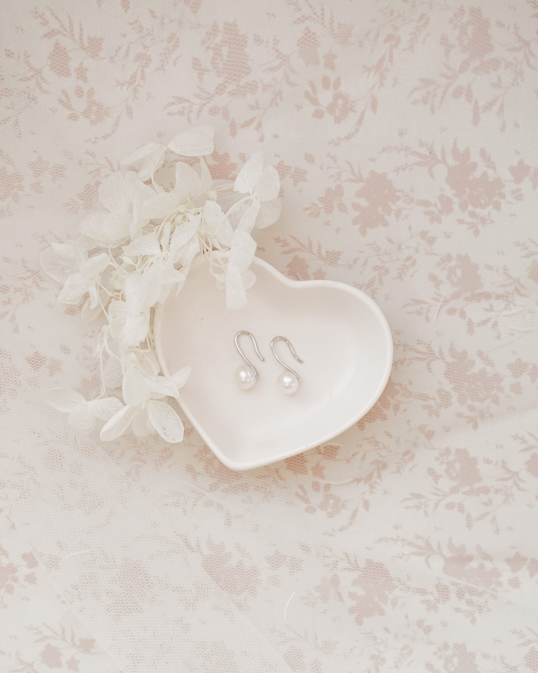 Sasha Pearl Earrings - Silver