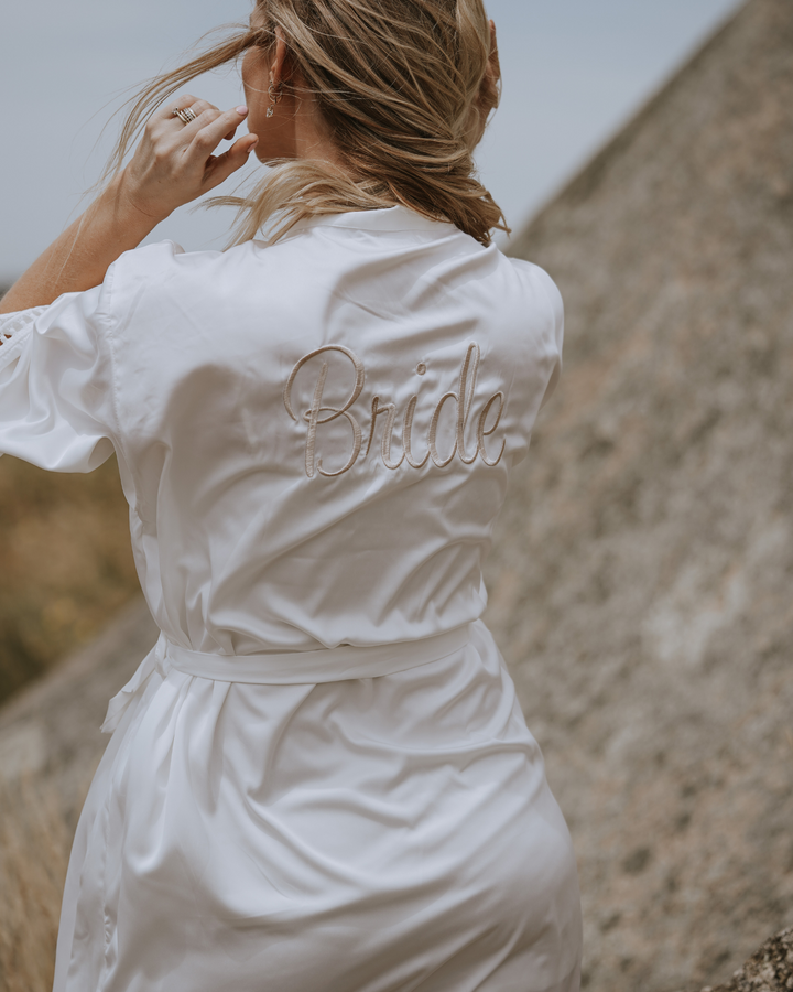 Rosie Lace Bridesmaid Satin Robe