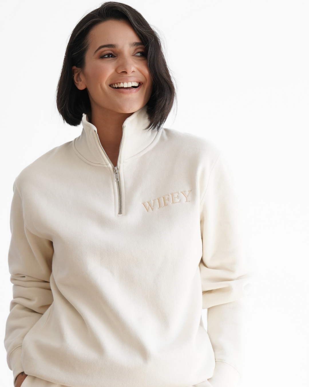 Bride/Wifey Party Quarter Zip Loungewear Set