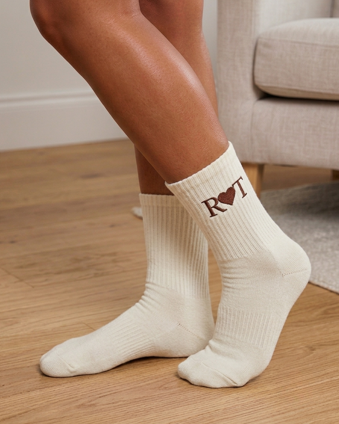 Personalised Embroidered Wedding Socks