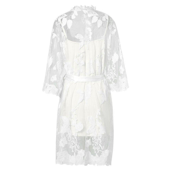 Willow White Lace Bridal Robe